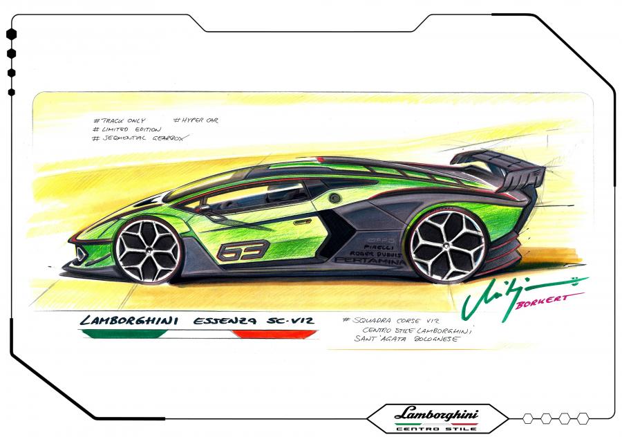 Эскиз Lamborghini Essenza SCV12 2020 года  (фото 25 из 36)